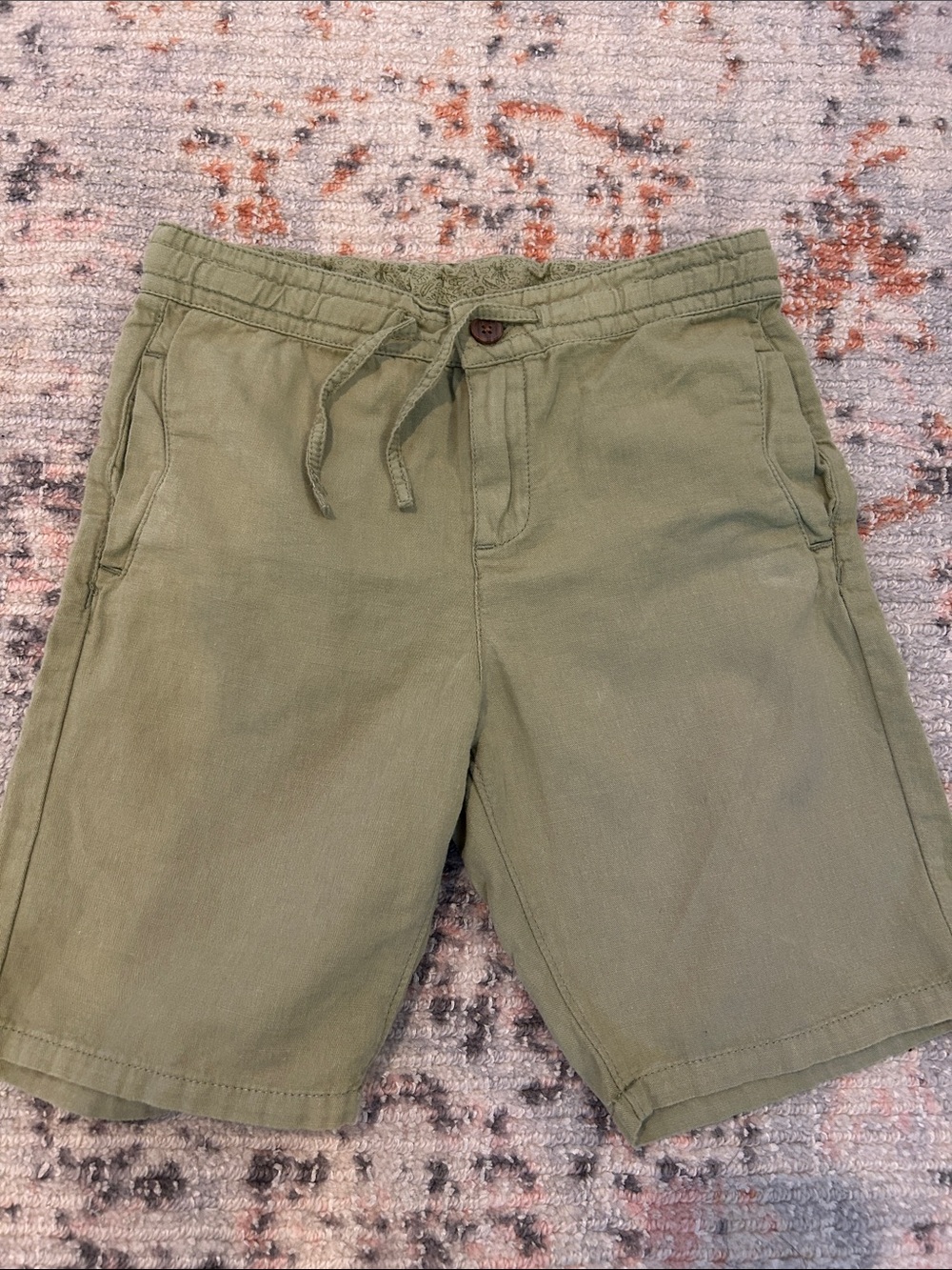 Mayoral Olive Green Pull-On Kids Shorts